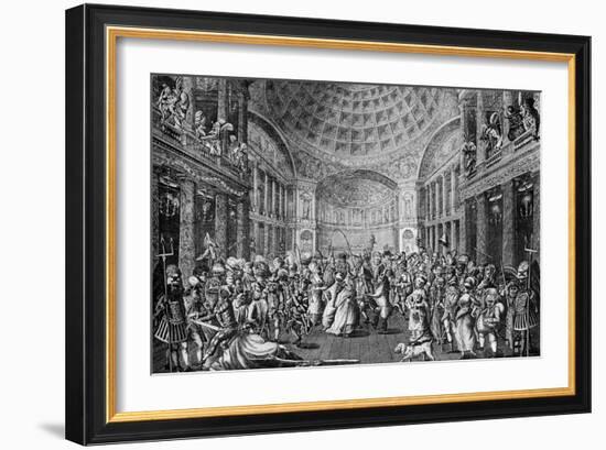 A Masquerade Scene at the Pantheon, 1773-Charles White-Framed Giclee Print