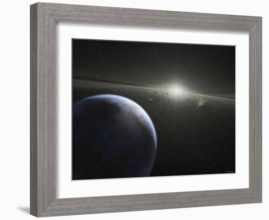 A Massive Asteroid Belt in Orbit Around a Star the Same Age and Size as Our Sun-Stocktrek Images-Framed Photographic Print