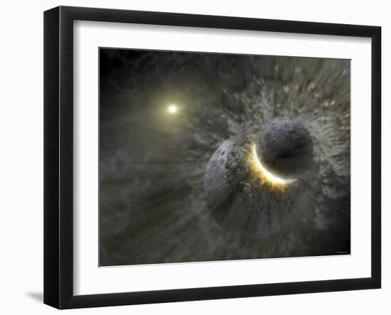 A Massive Collision of Objects Smashed Together to Create the Dust Ring Around the Nearby Star Vega-Stocktrek Images-Framed Photographic Print