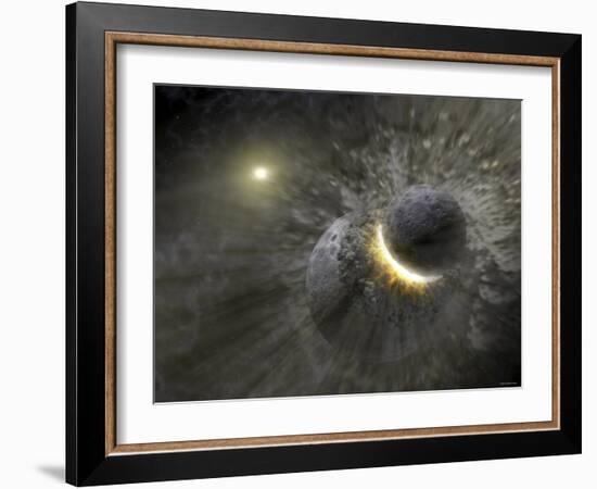 A Massive Collision of Objects Smashed Together to Create the Dust Ring Around the Nearby Star Vega-Stocktrek Images-Framed Photographic Print