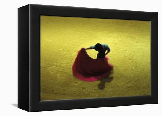 A Matador Warming Up in a Private Arena-null-Framed Premier Image Canvas