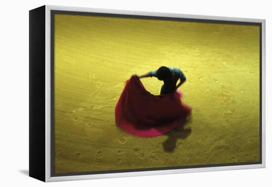 A Matador Warming Up in a Private Arena-null-Framed Premier Image Canvas