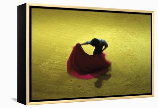 A Matador Warming Up in a Private Arena-null-Framed Premier Image Canvas
