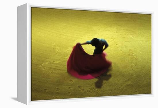 A Matador Warming Up in a Private Arena-null-Framed Premier Image Canvas