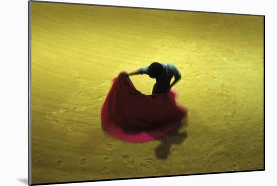 A Matador Warming Up in a Private Arena-null-Mounted Photographic Print