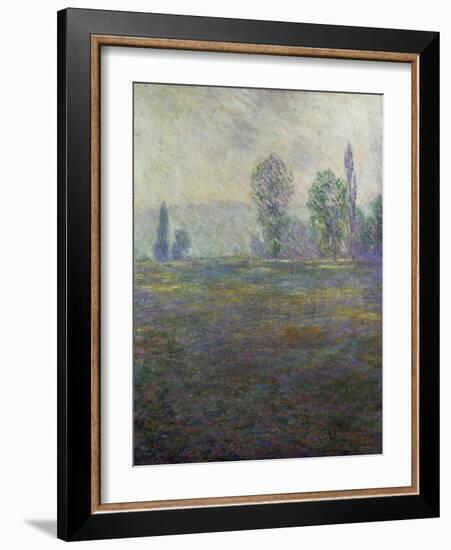 A Meadow in Giverny-Claude Monet-Framed Art Print