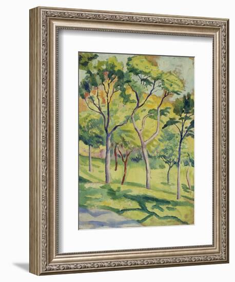 A Meadow with Trees, 1910-August Macke-Framed Giclee Print