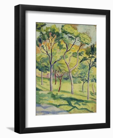 A Meadow with Trees, 1910-August Macke-Framed Giclee Print