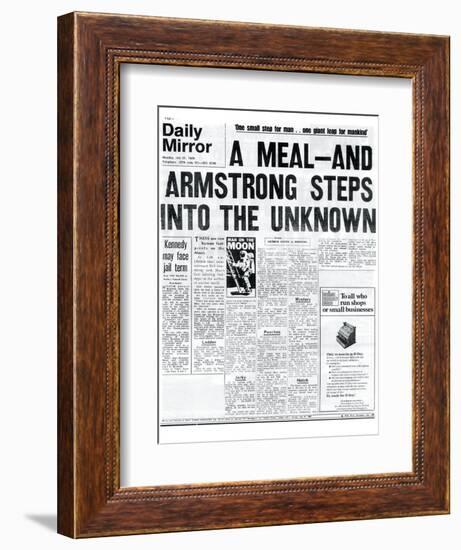 A Meal, and Armstrong Steps into the Unknown-null-Framed Photographic Print