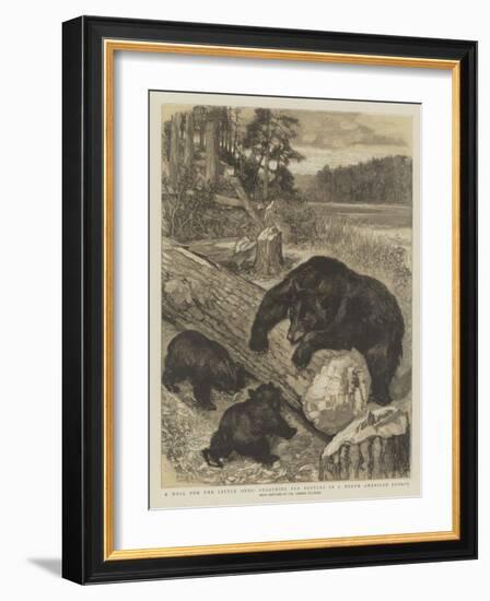 A Meal for the Little Ones, Searching for Beetles in a North American Forest-null-Framed Giclee Print