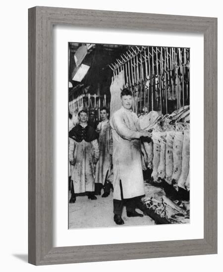 A Meat Porter, Smithfield Market, London, 1926-1927-null-Framed Giclee Print