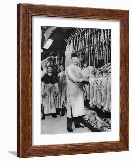 A Meat Porter, Smithfield Market, London, 1926-1927-null-Framed Giclee Print