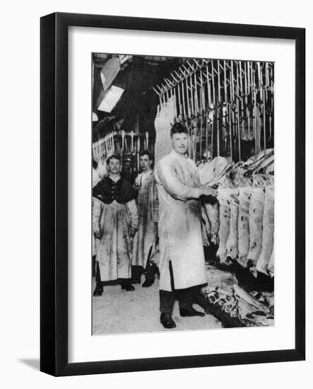 A Meat Porter, Smithfield Market, London, 1926-1927-null-Framed Giclee Print