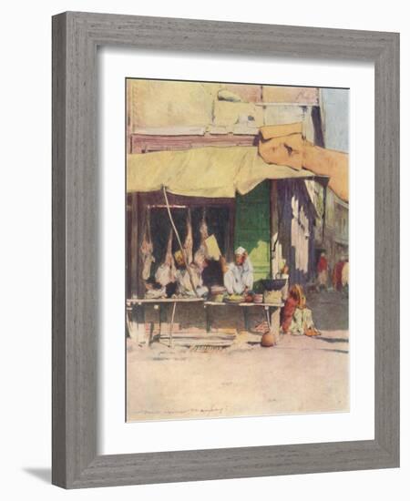 'A Meat Shop in Peshawur', 1905-Mortimer Luddington Menpes-Framed Giclee Print