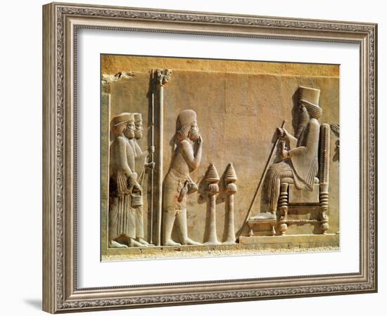 A Median Officer Paying Homage to King Darius I (circa 550-486 BC) from the Treasury, circa 515 BC-null-Framed Giclee Print