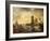 A Mediterranean Harbour Scene at Sunset-Claude Joseph Vernet-Framed Giclee Print