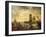 A Mediterranean Harbour Scene at Sunset-Claude Joseph Vernet-Framed Giclee Print