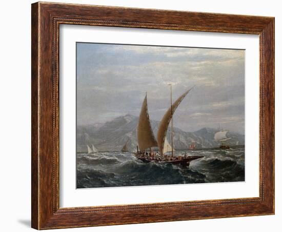 A Mediterranean Tartane-Louis Eugene Gabriel Isabey-Framed Giclee Print