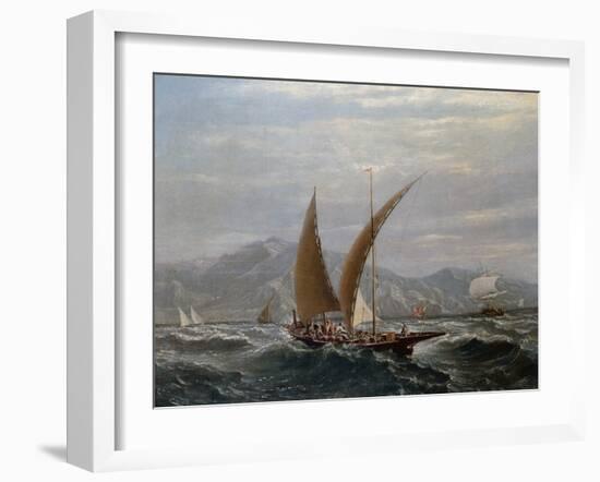 A Mediterranean Tartane-Louis Eugene Gabriel Isabey-Framed Giclee Print