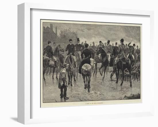 A Meet of the Royal Buckhounds-Richard Caton Woodville II-Framed Giclee Print