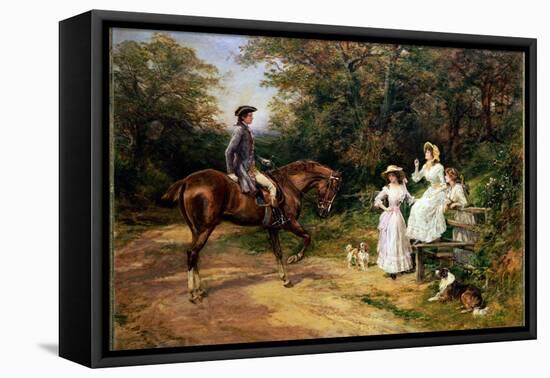 A Meeting by a Stile-Heywood Hardy-Framed Premier Image Canvas