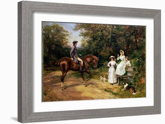 A Meeting by a Stile-Heywood Hardy-Framed Giclee Print