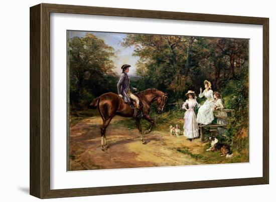 A Meeting by a Stile-Heywood Hardy-Framed Giclee Print