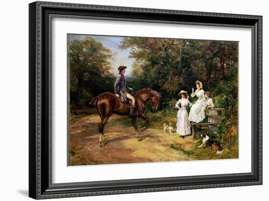 A Meeting by a Stile-Heywood Hardy-Framed Giclee Print