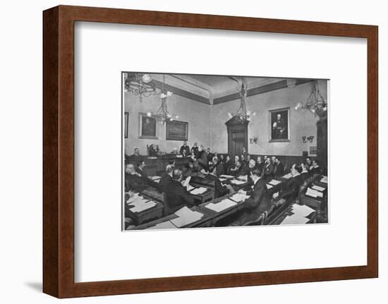 A meeting of Hammersmith Borough Council, c1903 (1903)-Unknown-Framed Photographic Print