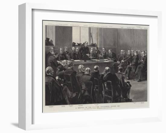 A Meeting of the Colonial Conference, London, 1887-null-Framed Giclee Print