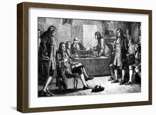 A Meeting of the Royal Society in Crane Court, Fleet Street, London, 18th Century-null-Framed Giclee Print