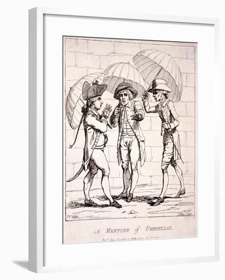 A Meeting of Umbrellas, 1782-James Gillray-Framed Giclee Print