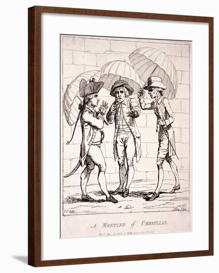 A Meeting of Umbrellas, 1782-James Gillray-Framed Giclee Print