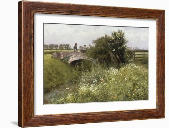 A Meeting on the Bridge-Emile Claus-Framed Giclee Print