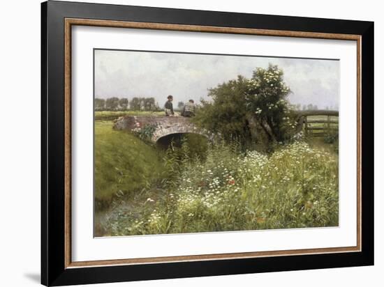 A Meeting on the Bridge-Emile Claus-Framed Giclee Print