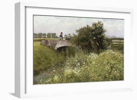A Meeting on the Bridge-Emile Claus-Framed Giclee Print