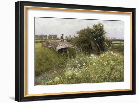 A Meeting on the Bridge-Emile Claus-Framed Giclee Print