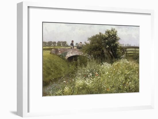 A Meeting on the Bridge-Emile Claus-Framed Giclee Print