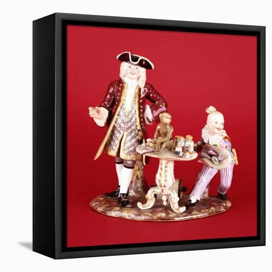 A Meissen Porcelain Group of the Quack Doctor and Harlequin, 19th Century-Meissen-Framed Premier Image Canvas