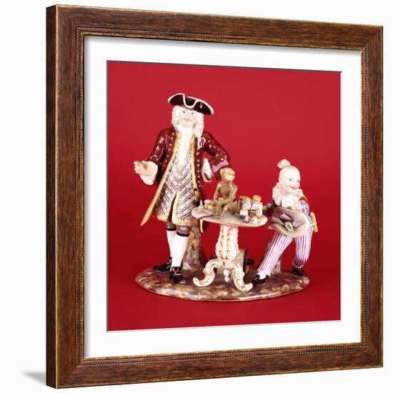 A Meissen Porcelain Group of the Quack Doctor and Harlequin, 19th Century-Meissen-Framed Giclee Print