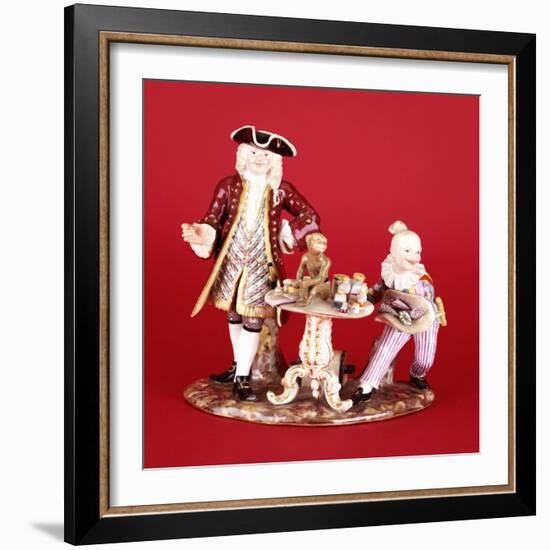 A Meissen Porcelain Group of the Quack Doctor and Harlequin, 19th Century-Meissen-Framed Giclee Print