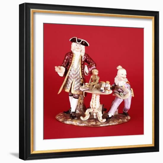 A Meissen Porcelain Group of the Quack Doctor and Harlequin, 19th Century-Meissen-Framed Giclee Print