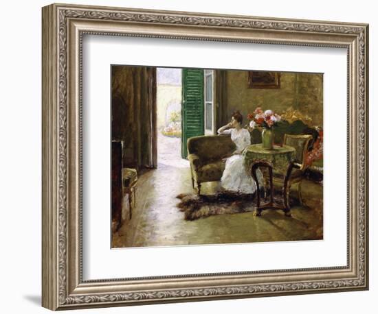 A Memory - in the Italian Villa-William Merritt Chase-Framed Giclee Print