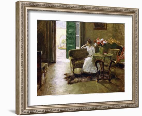 A Memory - in the Italian Villa-William Merritt Chase-Framed Giclee Print