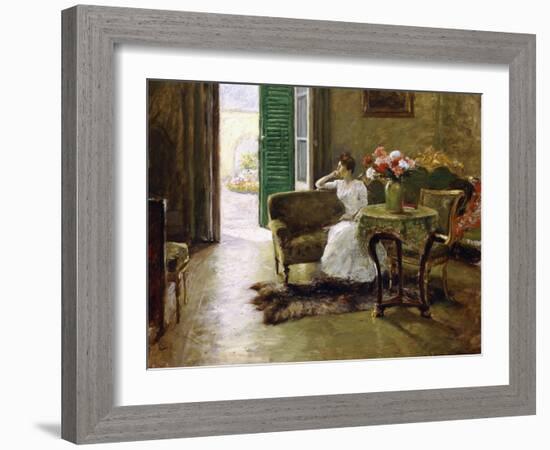 A Memory - in the Italian Villa-William Merritt Chase-Framed Giclee Print