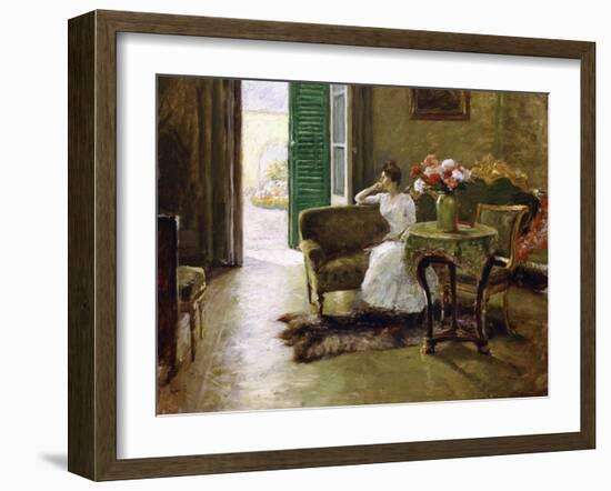 A Memory - in the Italian Villa-William Merritt Chase-Framed Giclee Print