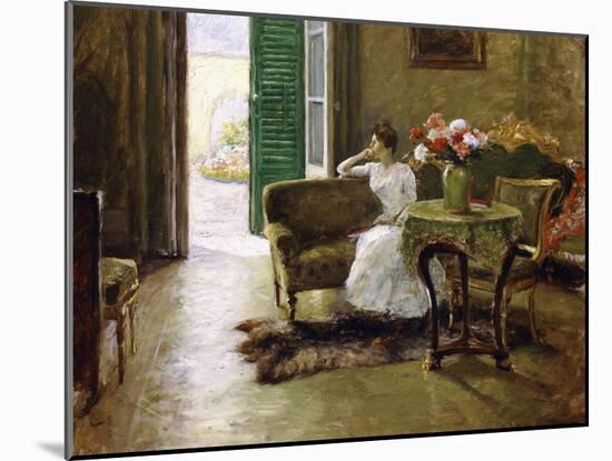 A Memory - in the Italian Villa-William Merritt Chase-Mounted Giclee Print