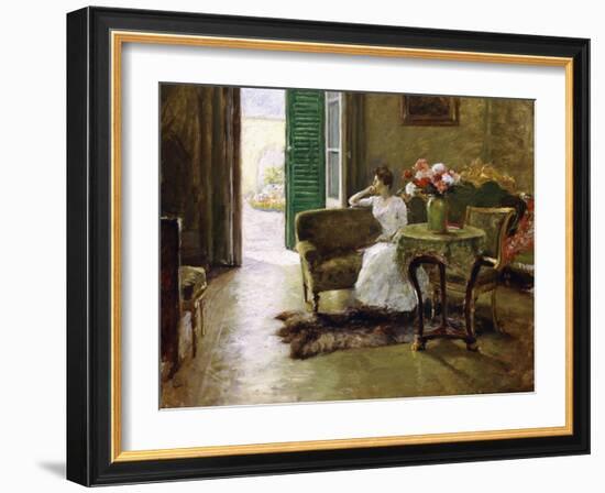 A Memory - in the Italian Villa-William Merritt Chase-Framed Giclee Print