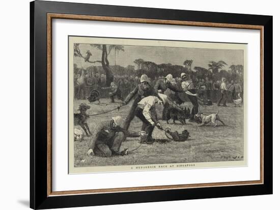 A Menagerie Race at Singapore-John Charles Dollman-Framed Giclee Print