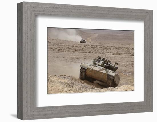 A Merkava Iii Main Battle Tank in the Negev Desert, Israel-Stocktrek Images-Framed Photographic Print